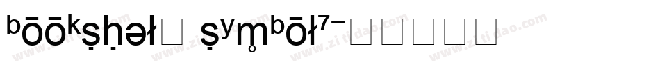 bookshelf symbol7字体转换